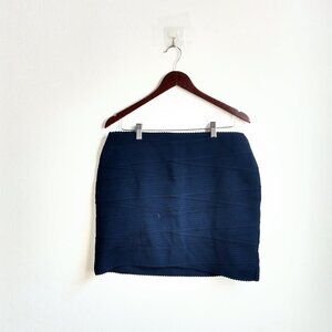 NWT H&M large navy blue textured bandage skirt